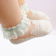 Baby Girl's Lace See-through Sock - MomyMall Green