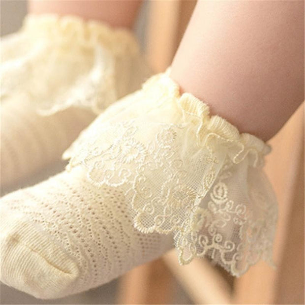 Baby Girl Lace Ruffle Socks - MomyMall
