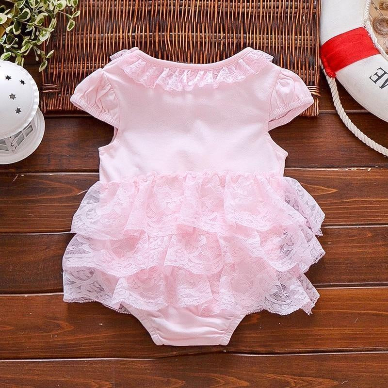 Bowknot Ruffled Layered Lace Bodysuit - MomyMall