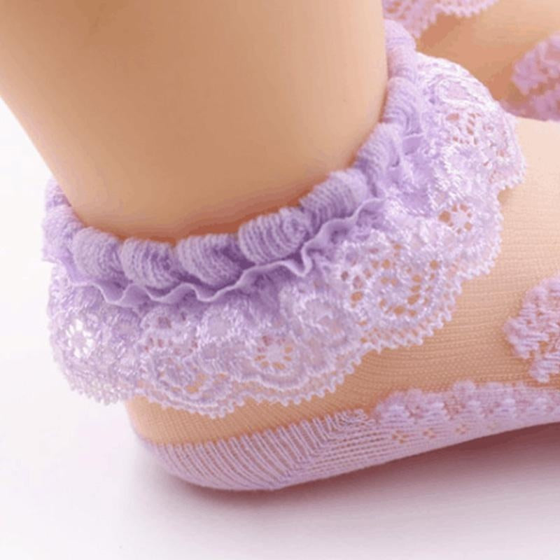 Baby Girl's Lace See-through Sock - MomyMall