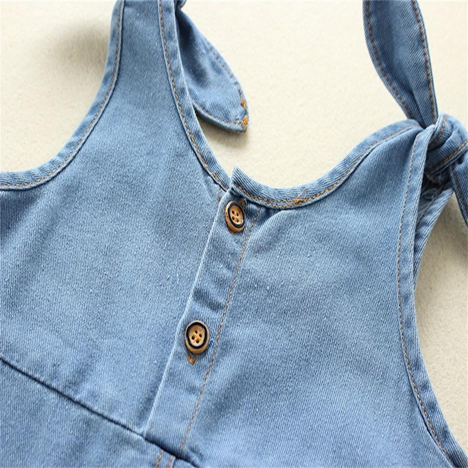 Baby/Toddler's Denim Suspender Jumpsuit - MomyMall