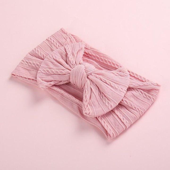Baby Girl's Bowknot Decor Headband - MomyMall Pink