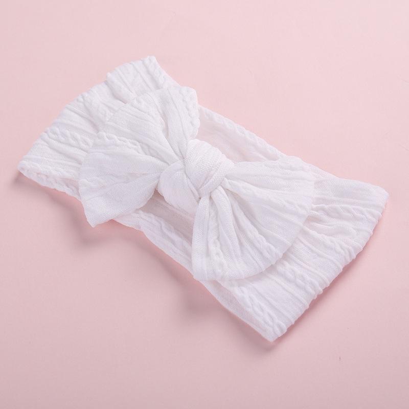 Baby Girl's Bowknot Decor Headband - MomyMall White