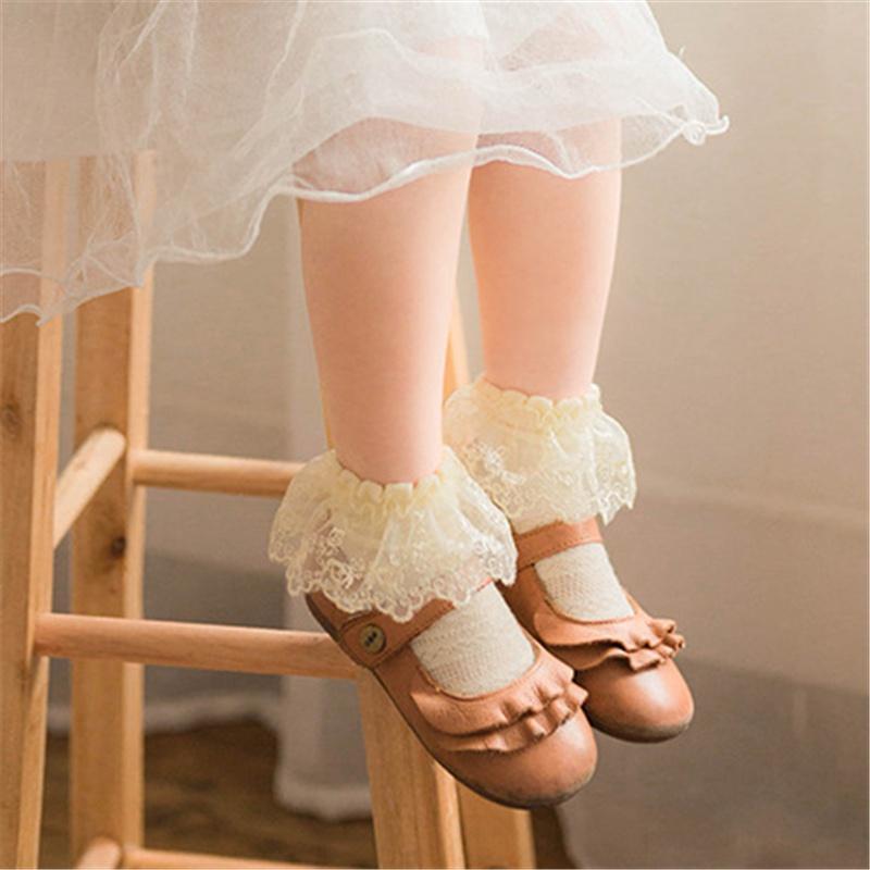 Baby Girl Lace Ruffle Socks - MomyMall