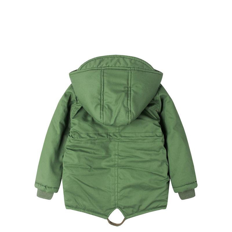 Kid Boys Plus Velvet Warm Dovetail Cotton Coat - MomyMall