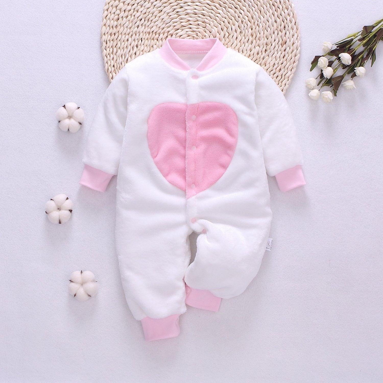 Thickened Baby Flannel Romper - MomyMall Type3 / 0-3 Months