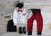 Boys Christmas Gentleman Collar Knot Suit 2 Pcs - MomyMall