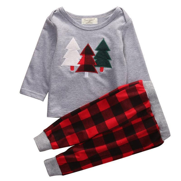 Kids Boys Christmas Tree Cotton Cute Suit 2 Pcs - MomyMall