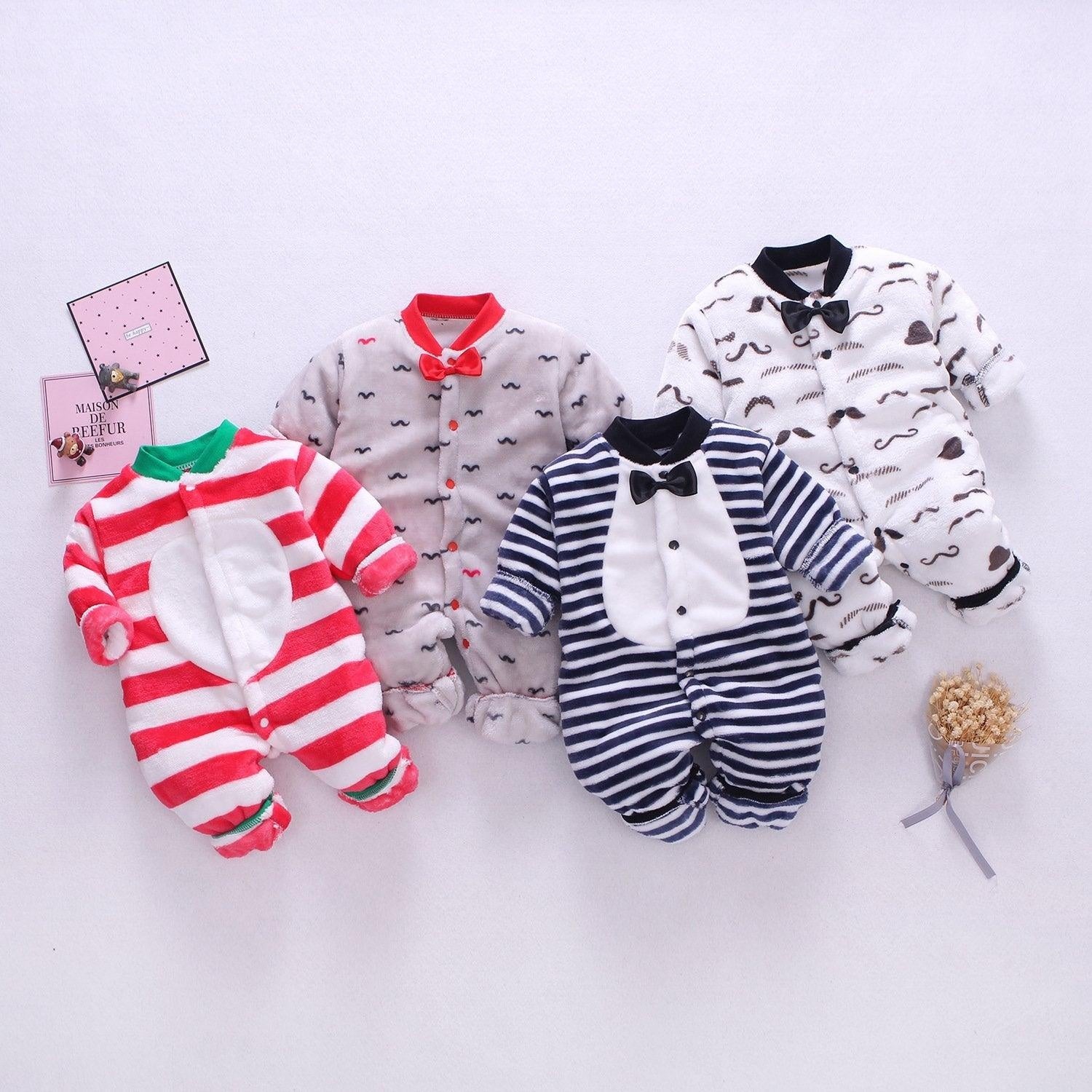 Thickened Baby Flannel Romper - MomyMall