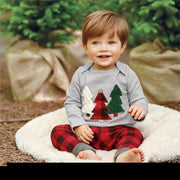 Kids Boys Christmas Tree Cotton Cute Suit 2 Pcs - MomyMall