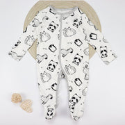 Lovely Animal Printed Baby Jumpsuit - MomyMall White / Newborn