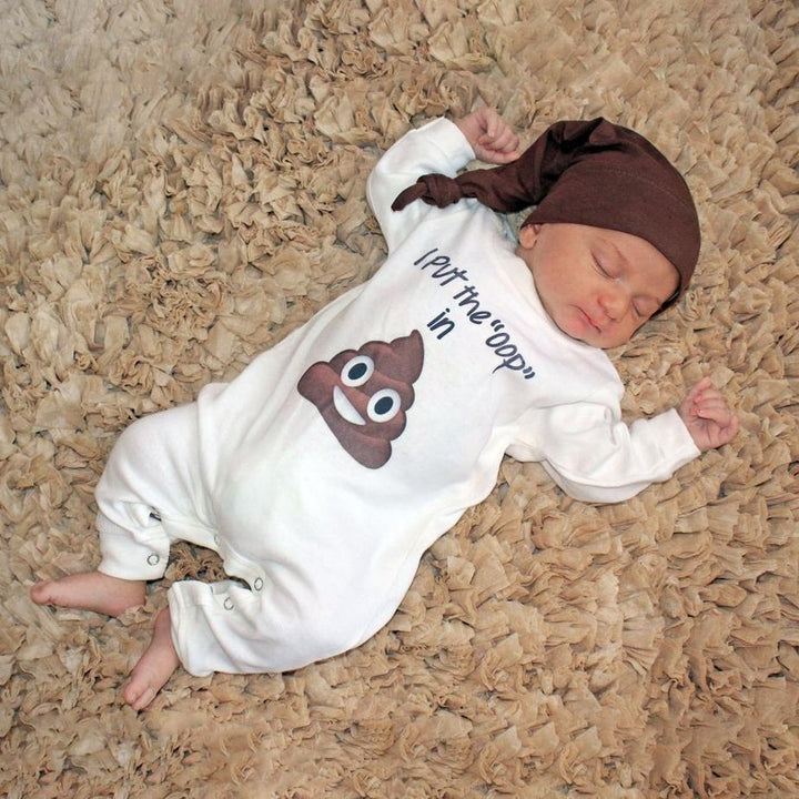 Funny Letter Printed Baby Jumpsuit