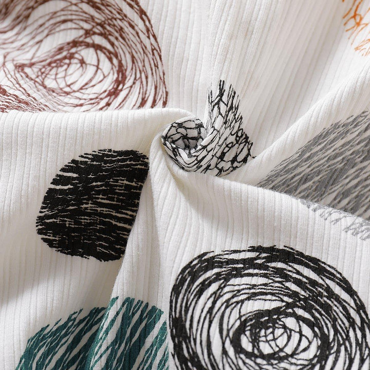 Cute Full Colored Pencil Circles Printed Long-sleeve Baby Jumpsuit - MomyMall