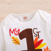 3PCS My 1st Thanksgiving Printed Baby Set - MomyMall