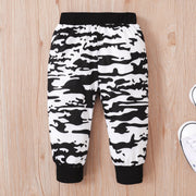 3PCS Mama's Boy Letter Camouflage Printed Baby Set