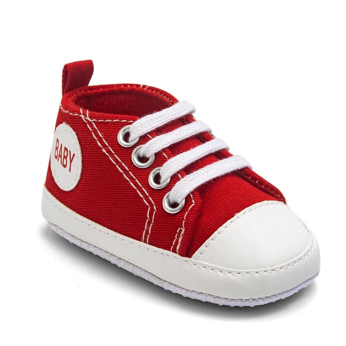 Baby Boy Girl “ Baby ” Letter Printed Anti-slip Canvas Shoes - MomyMall