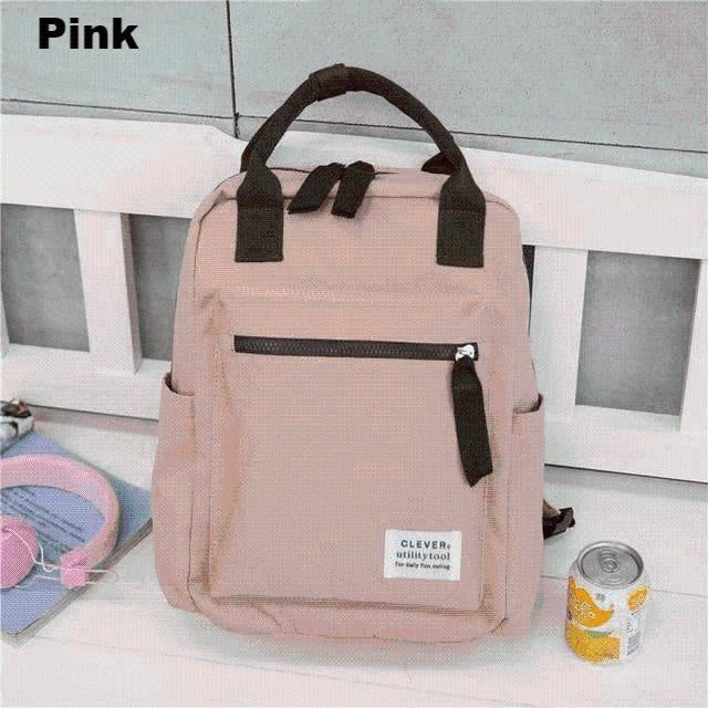 Sylvia Canvas Backpack - MomyMall Pink