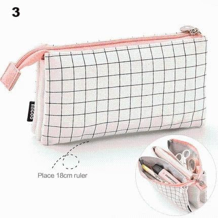 Pink & White Pencil Case - MomyMall 7.8” x 4.7”