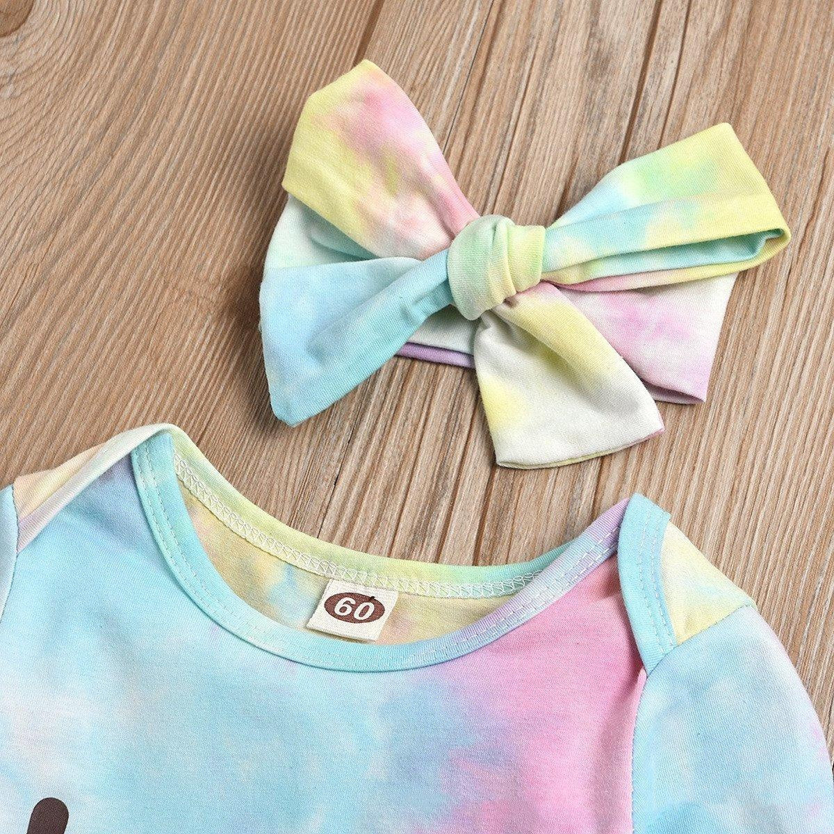 2PCS Love At First Tie-dyed Printed NewBorn Baby Sleeping Bag - MomyMall