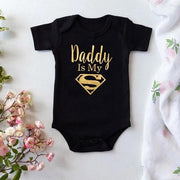 Daddy Is My Superman Letter Printed Baby Romper - MomyMall