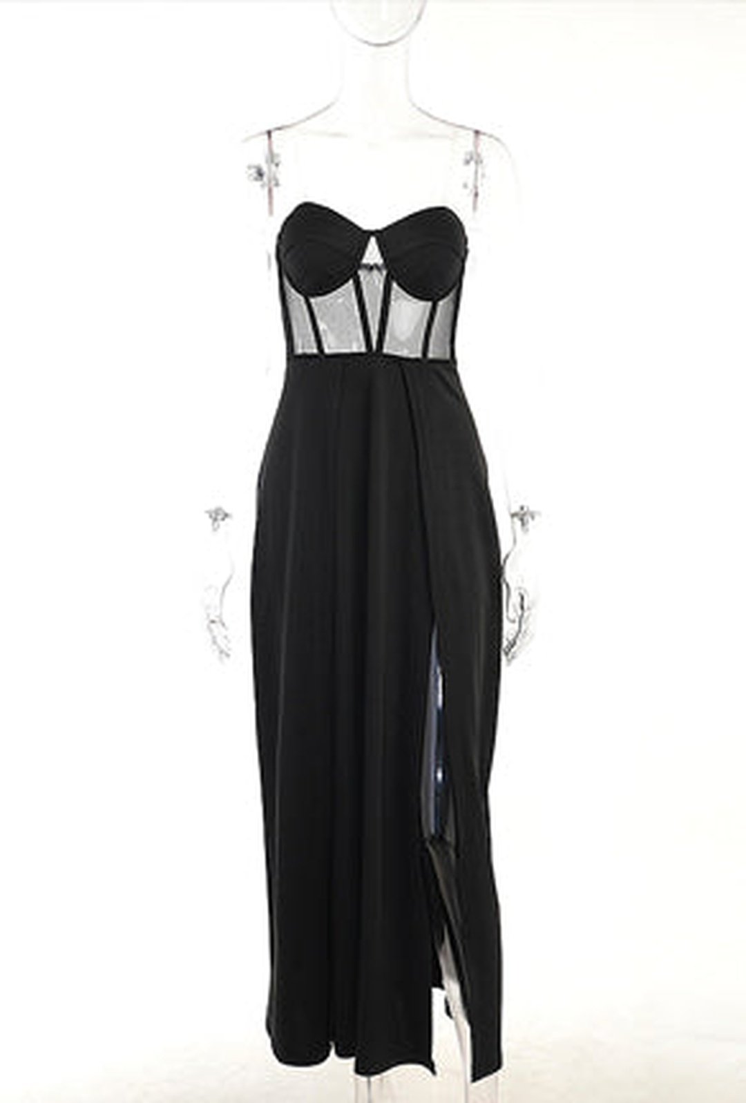 AMANDI - ROBE MAXI EN MAILLE CORSET