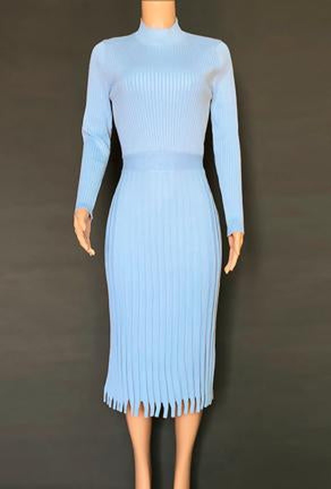 ARIEL - PLEATED SWEATER DRESS