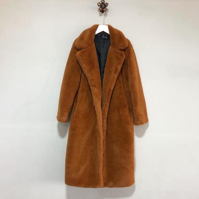 Plush Long Faux Fur Teddy Coat