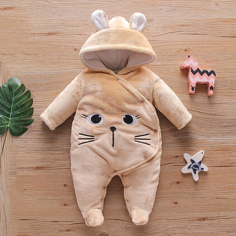 Baby Animal Fleece Hooded Jumpsuit - MomyMall Brown / Newborn