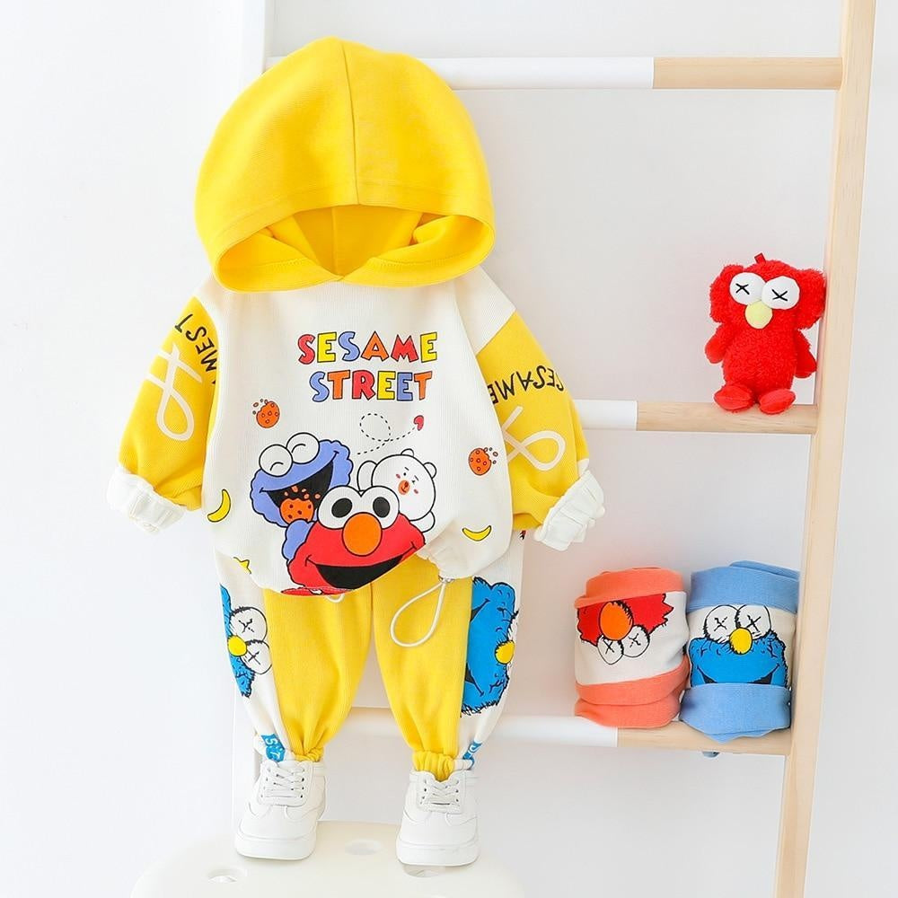 Baby Boy Cartoon Hooded Tracksuit Sports Outfits 2 Pcs - MomyMall