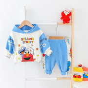 Baby Boy Cartoon Hooded Tracksuit Sports Outfits 2 Pcs - MomyMall Blue No Shoes / 6-9 Months