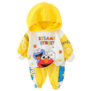 Baby Boy Cartoon Hooded Tracksuit Sports Outfits 2 Pcs - MomyMall Yellow No Shoes / 6-9 Months