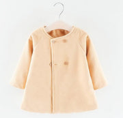 Baby Girl Spring Winter Wool Blends Jacket Coat Costume Outerwear - MomyMall Beige / 18-24 Months