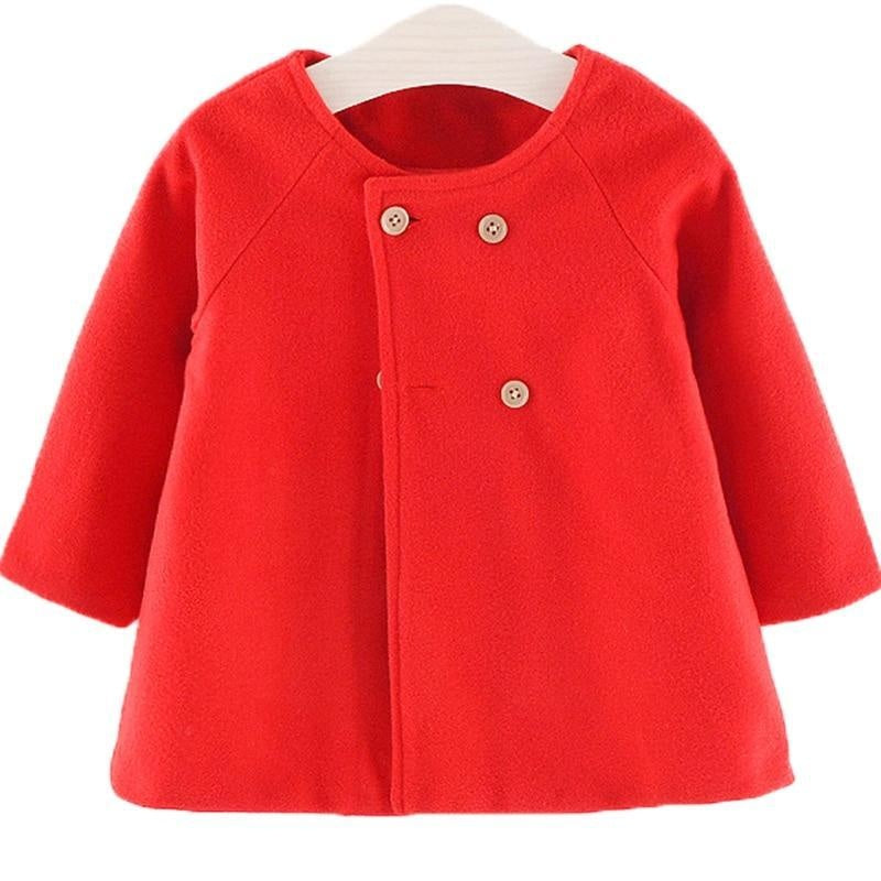 Baby Girl Spring Winter Wool Blends Jacket Coat Costume Outerwear - MomyMall