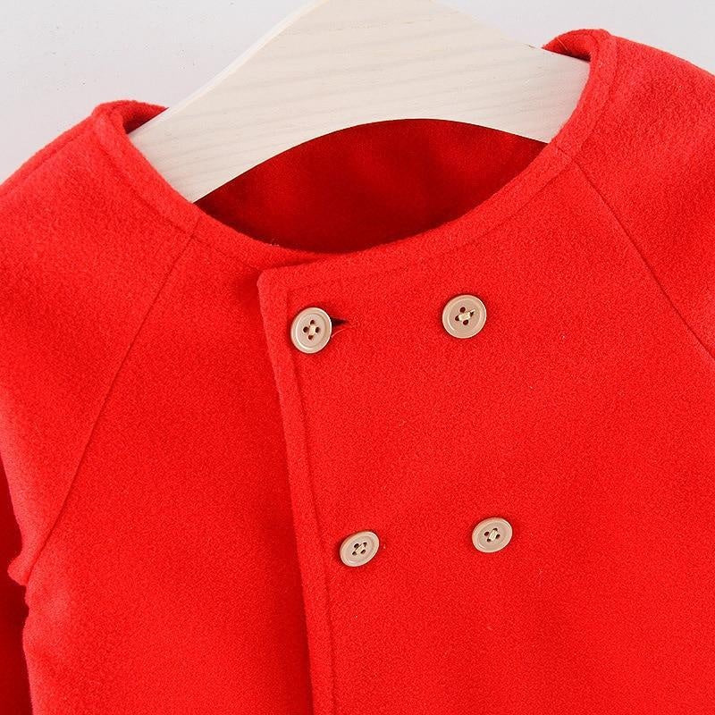 Baby Girl Spring Winter Wool Blends Jacket Coat Costume Outerwear - MomyMall