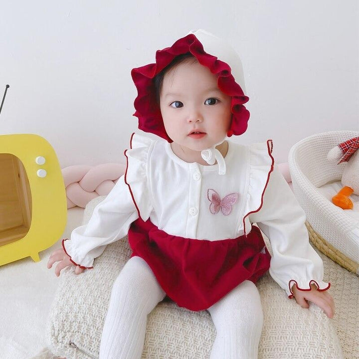 Baby Girl Newborn Long Sleeve Bodysuit Birthday Rompers Jumpsuits - MomyMall