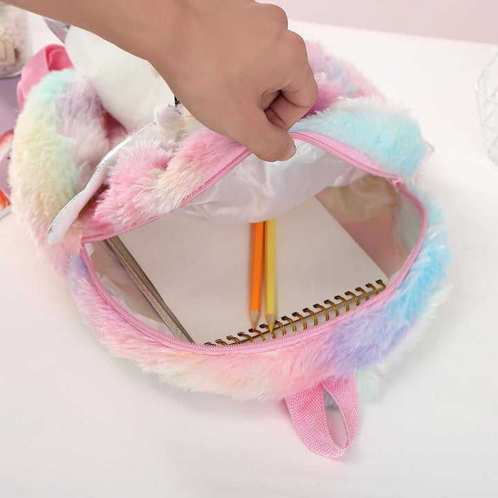 Girl Unicorn Bag 3D Zipper Toy Doll Backpack For Kidergarten - MomyMall