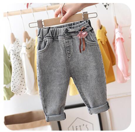 Baby Girls Cute Jeans New Autumn Denim Trousers - MomyMall Black / 6-12M