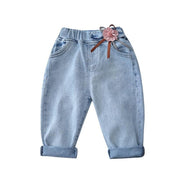 Baby Girls Cute Jeans New Autumn Denim Trousers - MomyMall