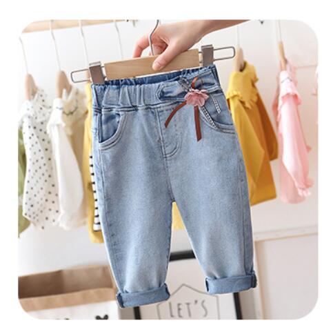 Baby Girls Cute Jeans New Autumn Denim Trousers - MomyMall Blue / 6-12M