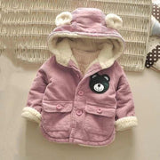 Baby Girls Hooded Fleece Jackets Warm Coat Jacket Outerwear 1-6 Y - MomyMall pink / 18-24 months