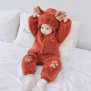 Baby Winter Jumpsuit Newborn Animal Style Thick Warm Romper - MomyMall