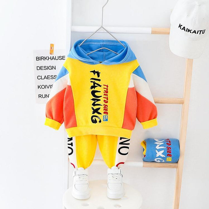 Baby Boy Clothes Cotton Thick Warm 2 Pcs Suit - MomyMall Yellow 2 / 3-6 Months