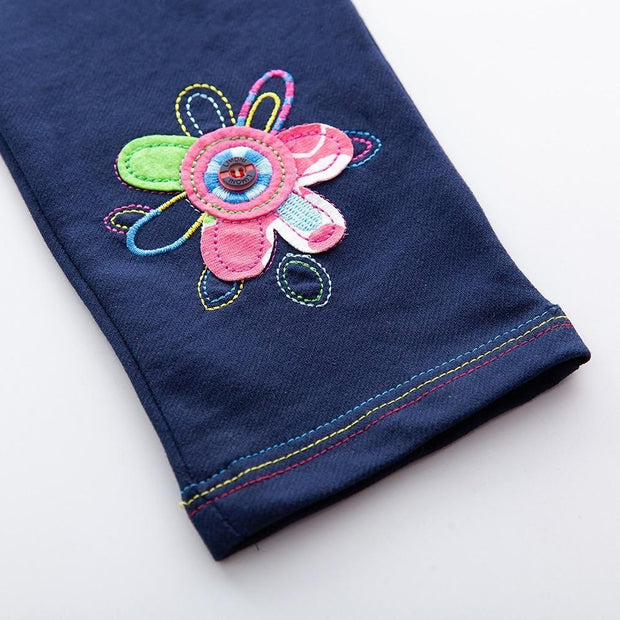 Baby Girl Pants Straight Tube Color Line with Pocket Pants 2-7 Years - MomyMall