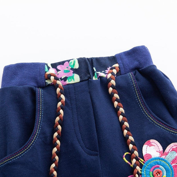 Baby Girl Pants Straight Tube Color Line with Pocket Pants 2-7 Years - MomyMall