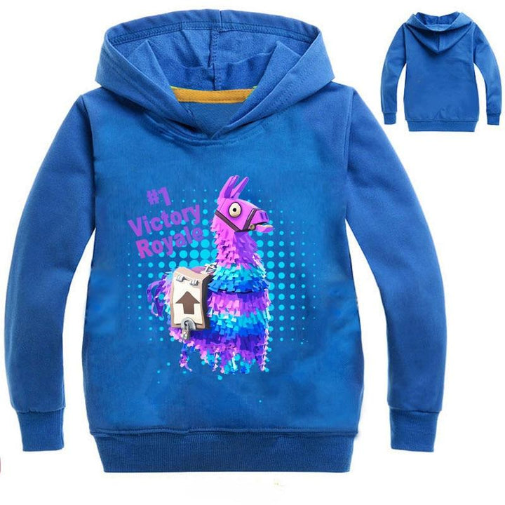 Boys Girls 3D Hoodies Battle Royale Rainbow Smash Pony Horse Sweatshirt - MomyMall Blue / 2-3 Years