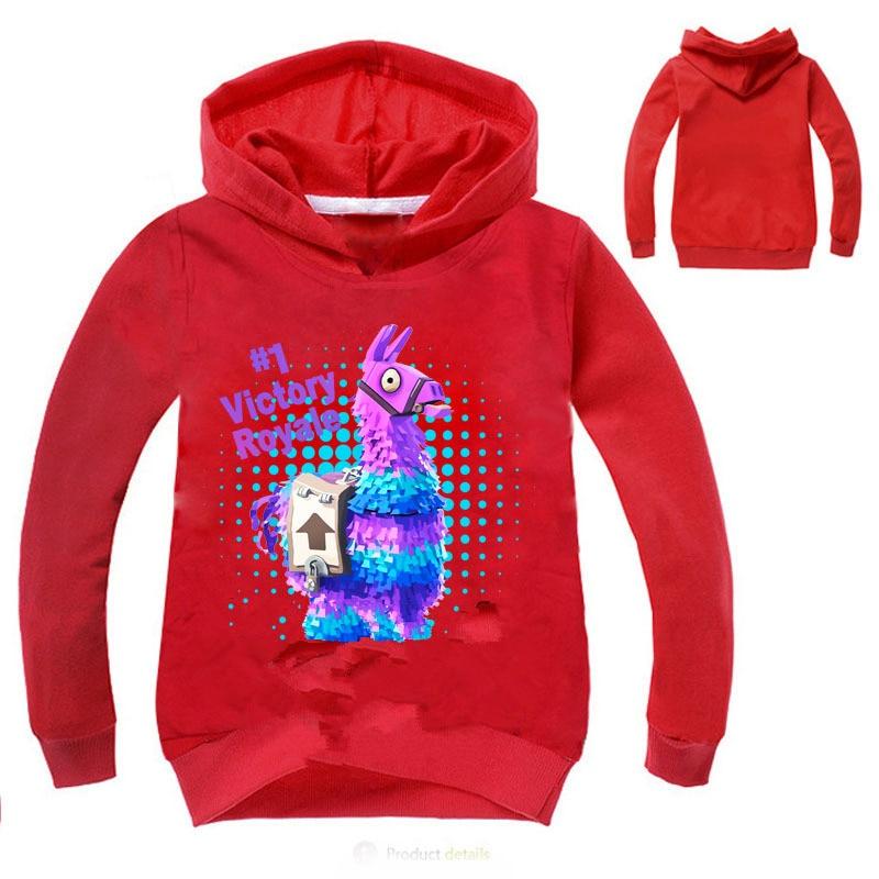 Boys Girls 3D Hoodies Battle Royale Rainbow Smash Pony Horse Sweatshirt - MomyMall Red / 2-3 Years