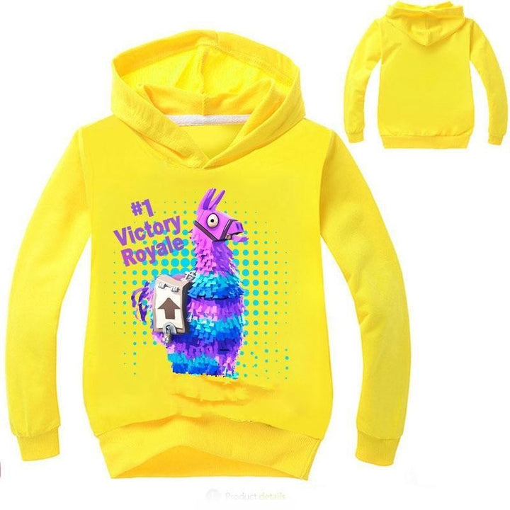 Boys Girls 3D Hoodies Battle Royale Rainbow Smash Pony Horse Sweatshirt - MomyMall Gold / 2-3 Years