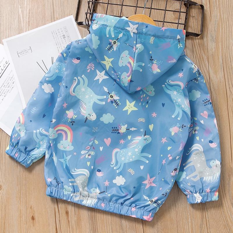 Girls Boys Coats Winter Windbreaker Floral Jackets 3-7 Years