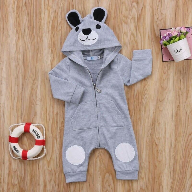 Baby Clothes Cute Winter Jumpsuit Romper - MomyMall Gray / 0-6 Months