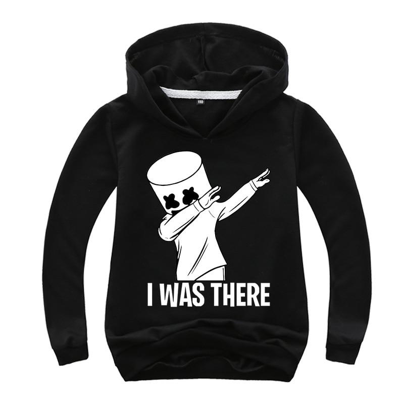 Boys Girls Hoodies Marshmallow Print Cartoon Doll Streetwear 1-13 Years - MomyMall